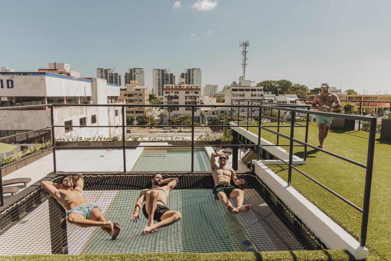 Caleta Hostel Rooftop & Pool 칸쿤 외부 사진